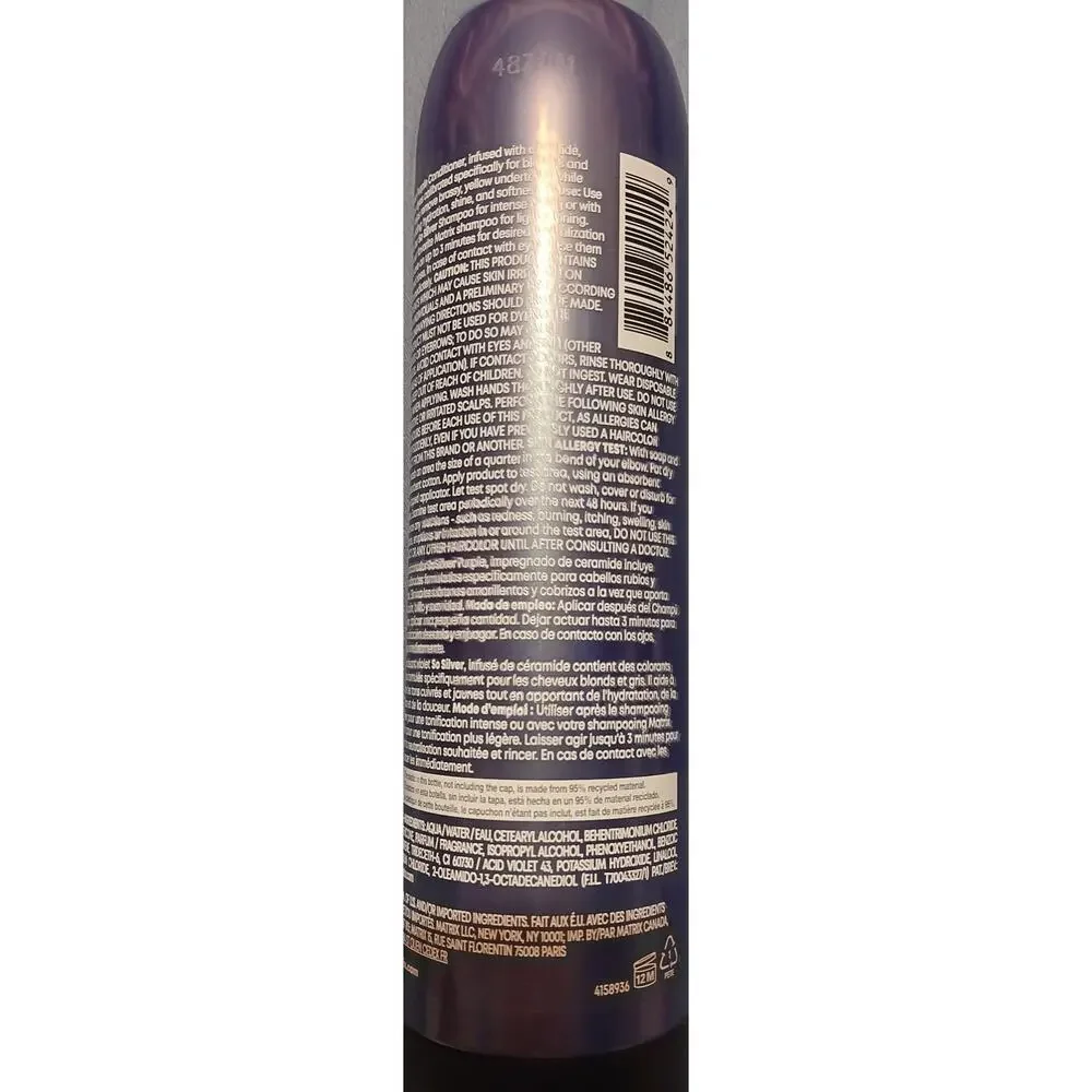 Matrix So Silver Purple Conditioner 10.1 oz NEW Unused